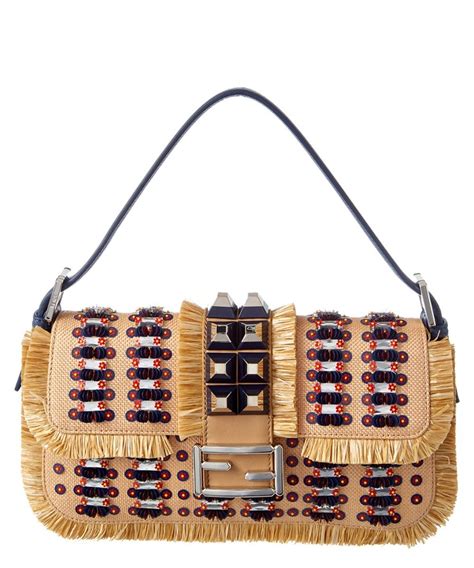 fendi straw clutch|fendi baguette.